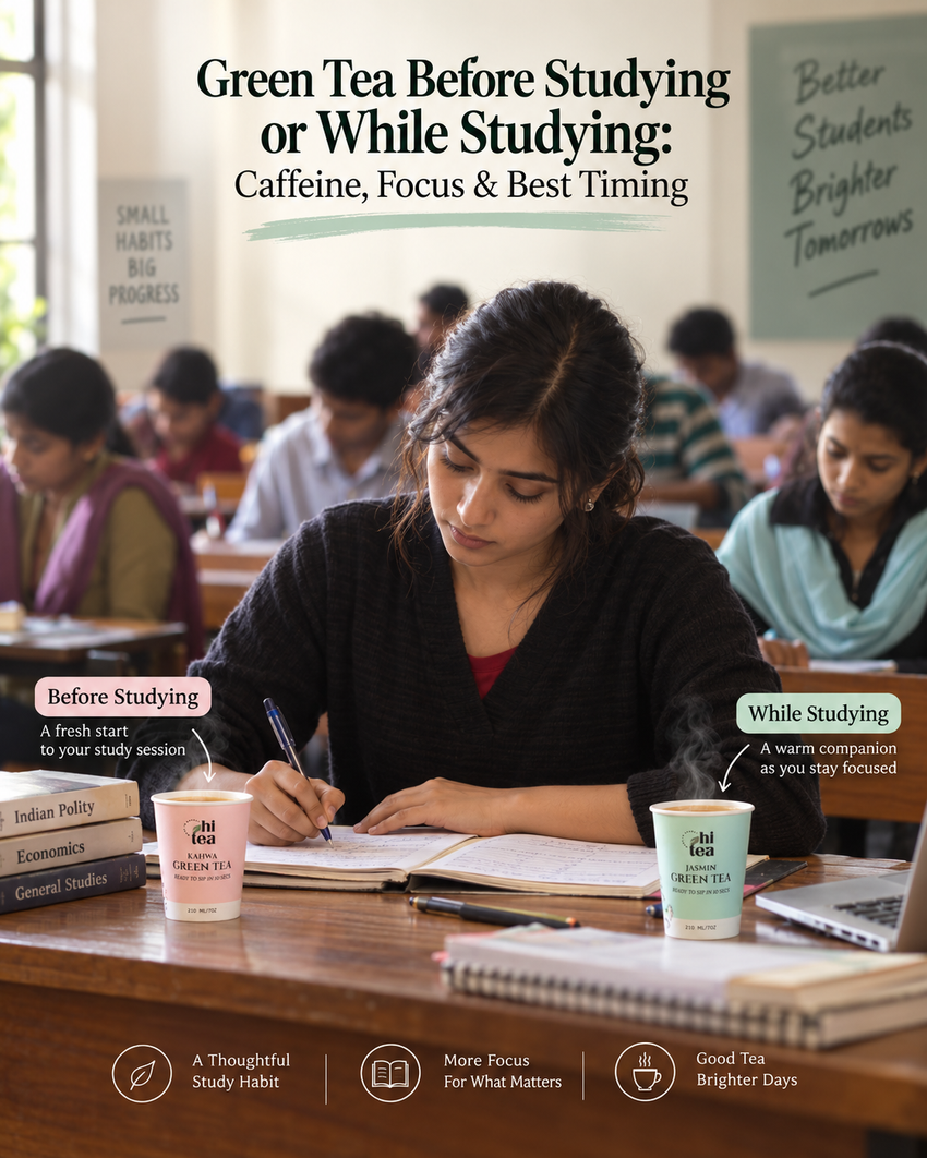 Green Tea Before Studying or While Studying: Caffeine, Focus & Best Timing
