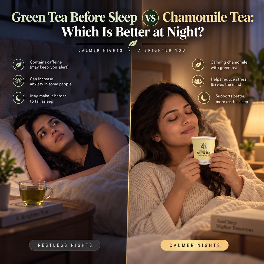 Green Tea Before Sleep vs Chamomile Tea: Which Is Better at Night?