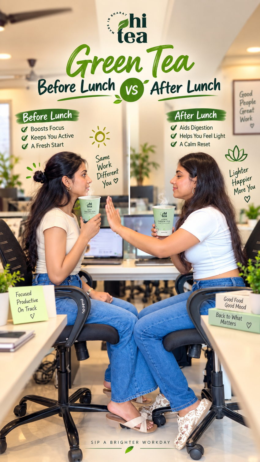 Green Tea Before Lunch vs After Lunch: Which Timing Is Better?