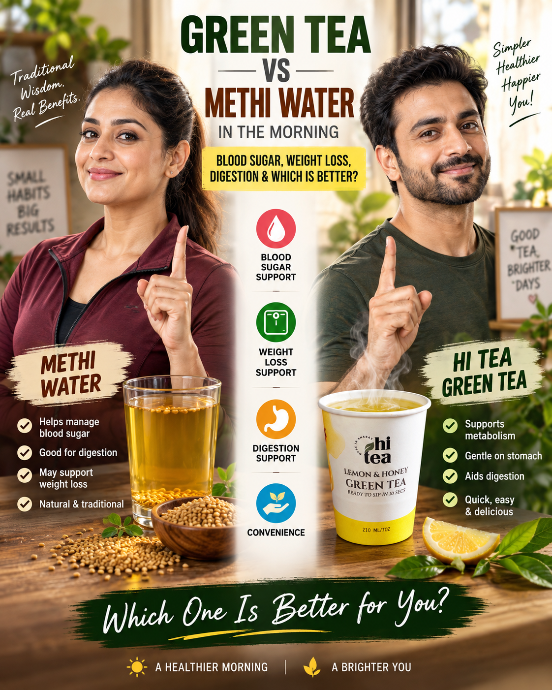 
          Green Tea vs Cinnamon Water in the Morning: Blood Sugar, Weight Loss & Which Is Better?
        