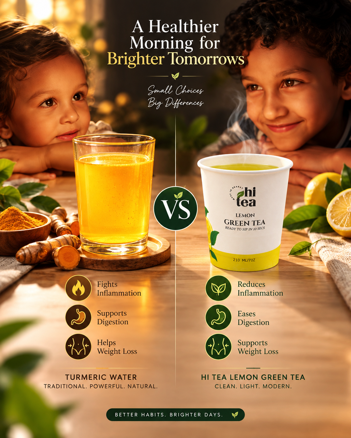 
          Green Tea vs Turmeric Water in the Morning: Inflammation, Digestion, Weight Loss & Which Is Better?
        