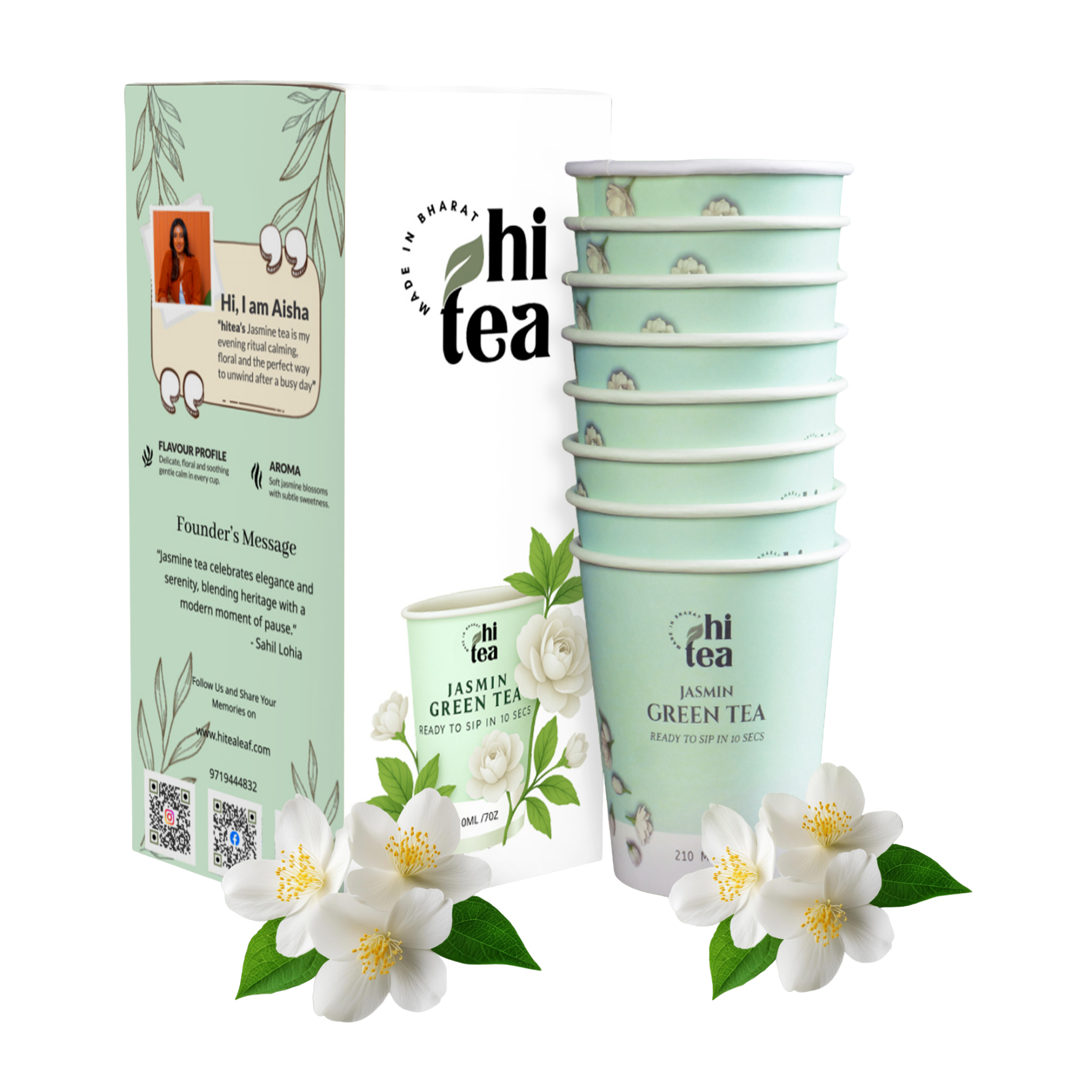Jasmine Green Tea | 8 Instant Cups – Just Add Hot Water