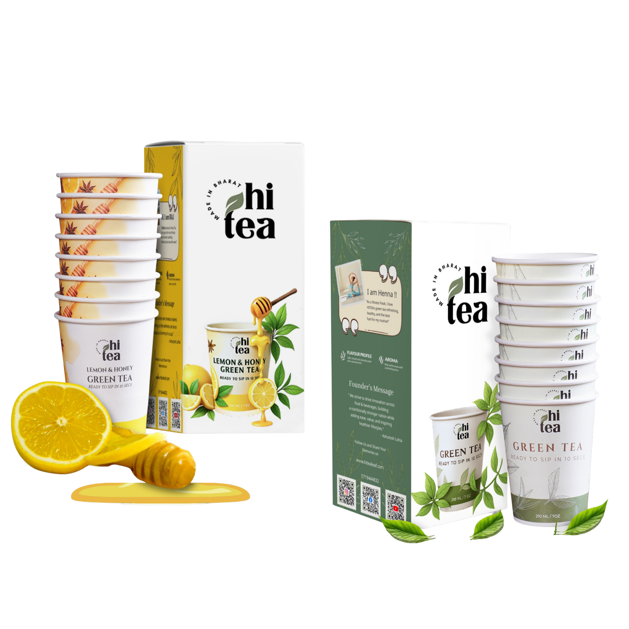 
            Lemon Honey & Classic Green Tea - Pack of 2 (16 Cups )
          
