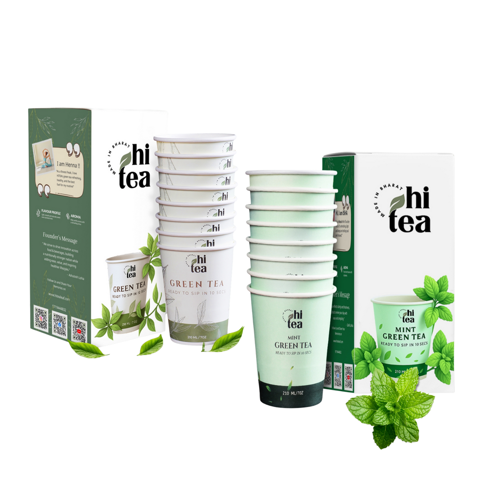 Classic Green Tea & Mint Green Tea - Pack of 2 (16 Cups )