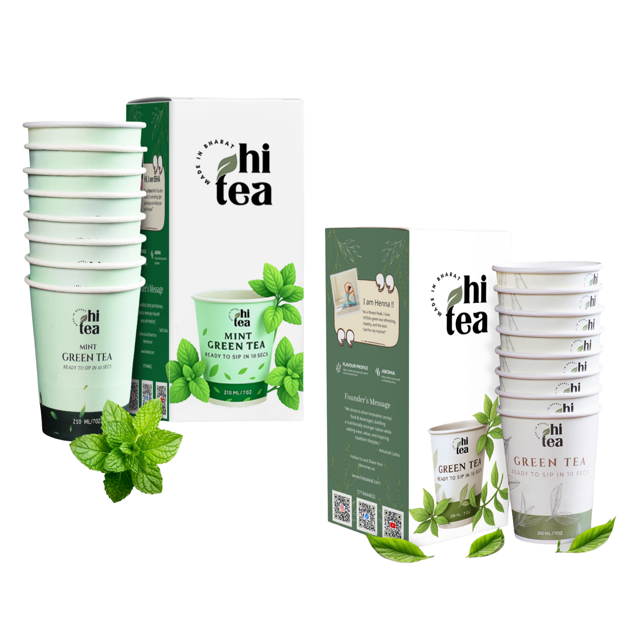 
            Mint Green Tea & Classic Green Tea - Pack of 2 (16 Cups )
          