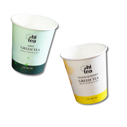 Mint Green Tea & Lemon Honey Green Tea - Pack of 2 (16 Cups )