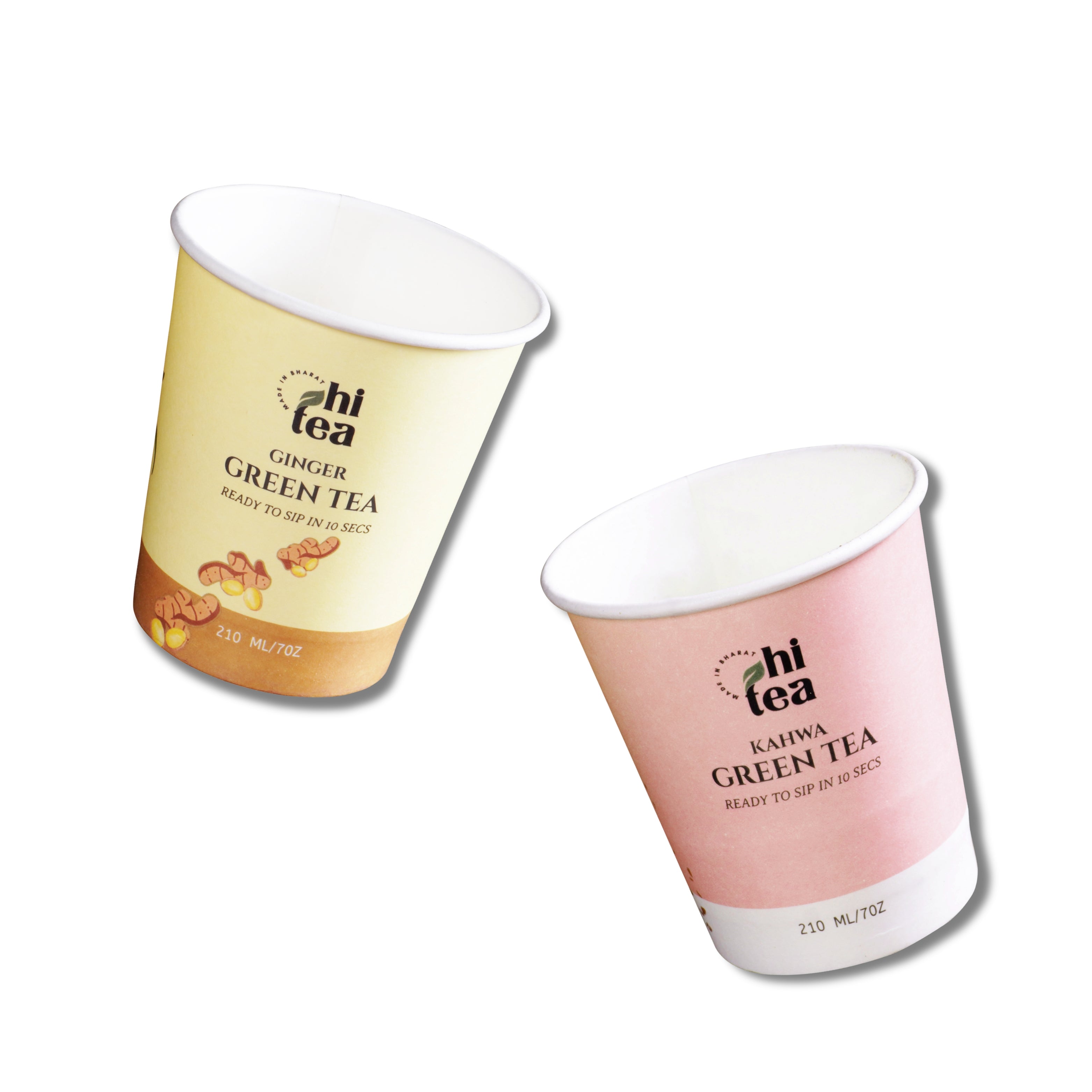 Ginger Green Tea & Kahwa Green Tea - Pack of 2 (16 Cups )