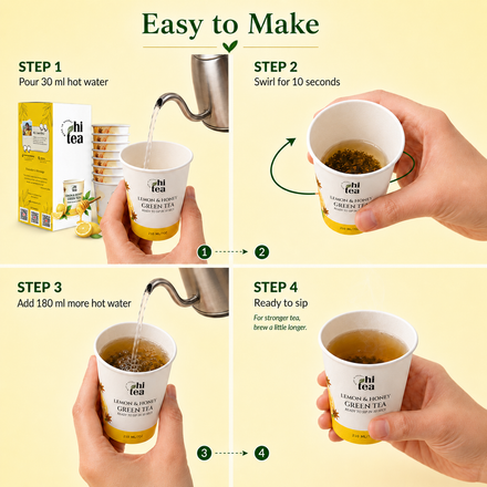 Lemon & Honey Green Tea Instant Cups