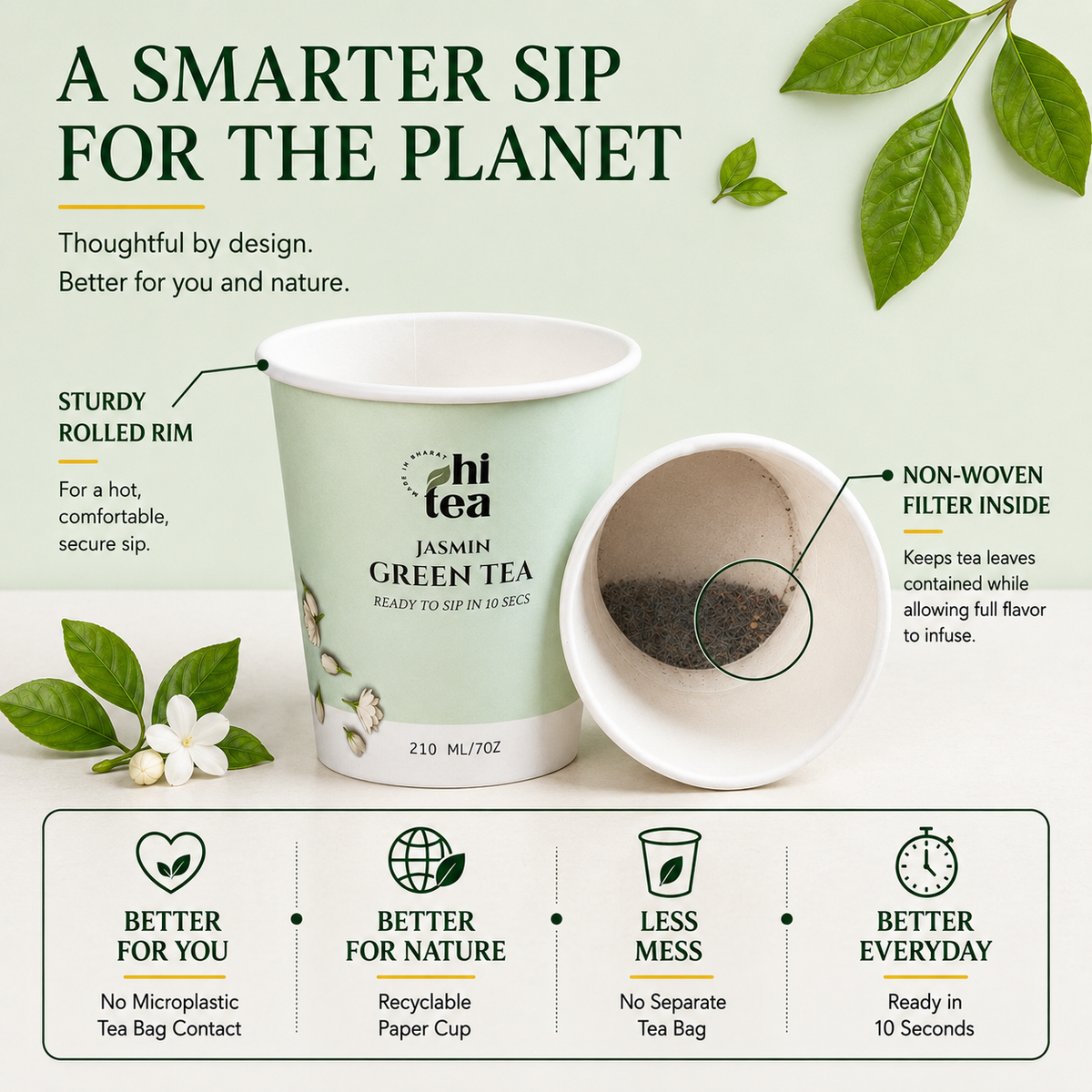 Jasmine Green Tea Instant Cups
