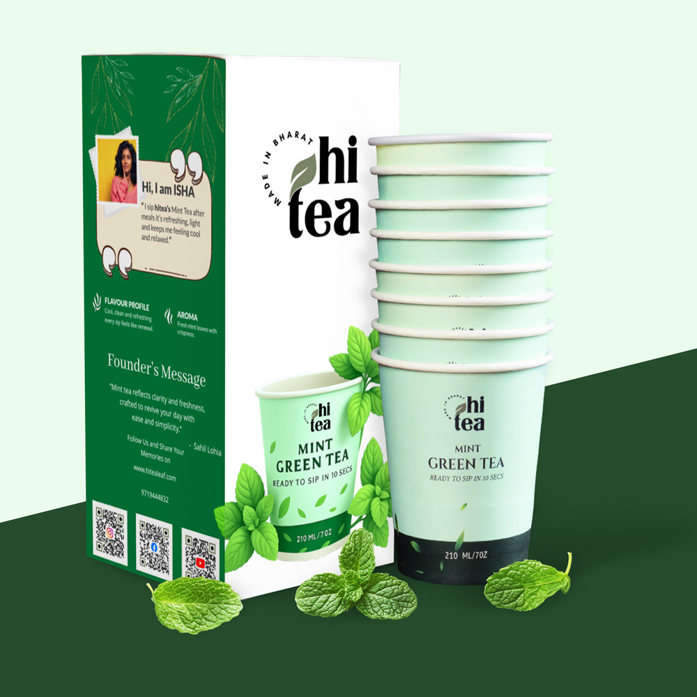 Mint Green Tea | 8 Instant Cups – Just Add Hot Water