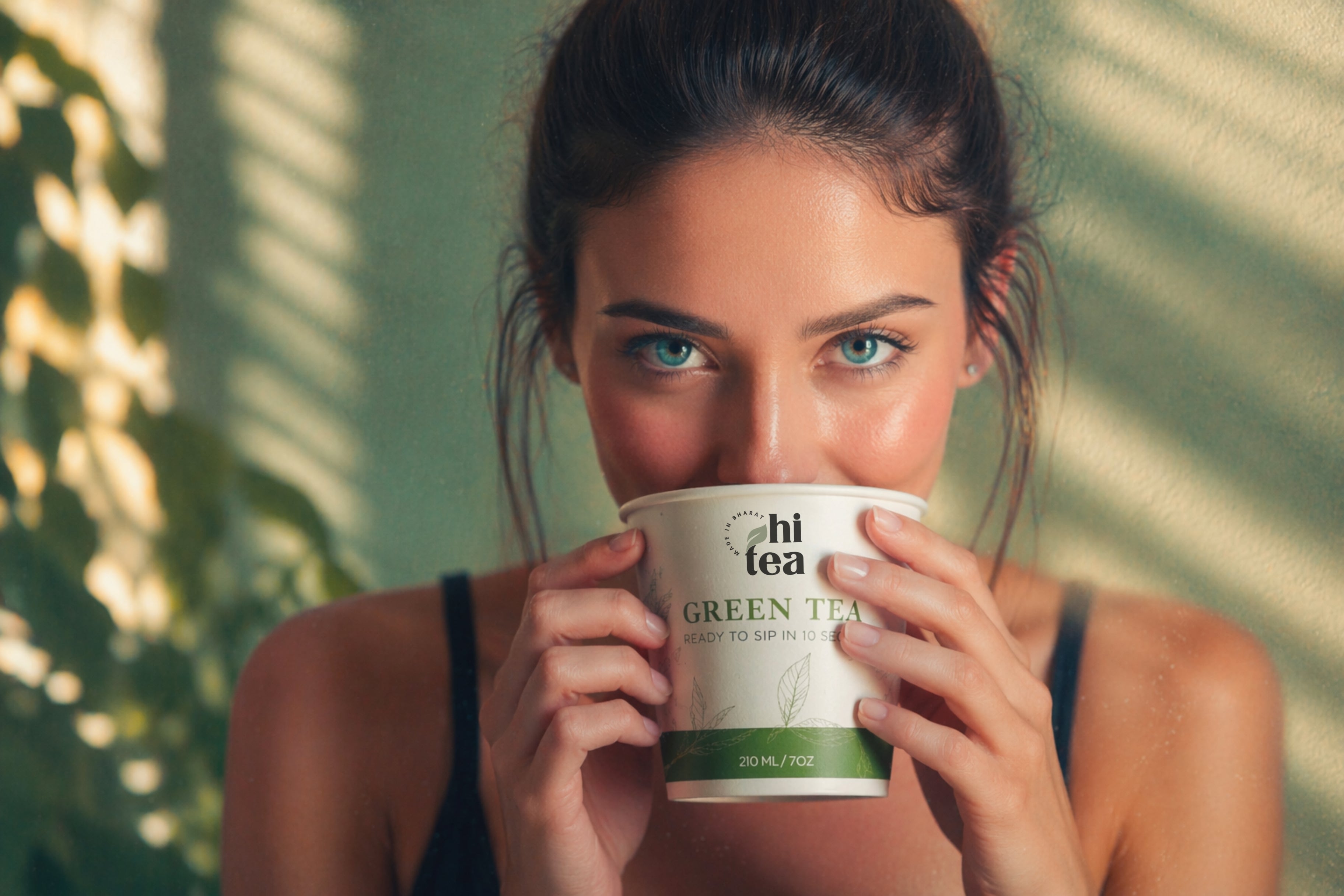 Hi Tea Powder Doha HI TEA Instant Green Tea Cups | Ready in 10 Seconds