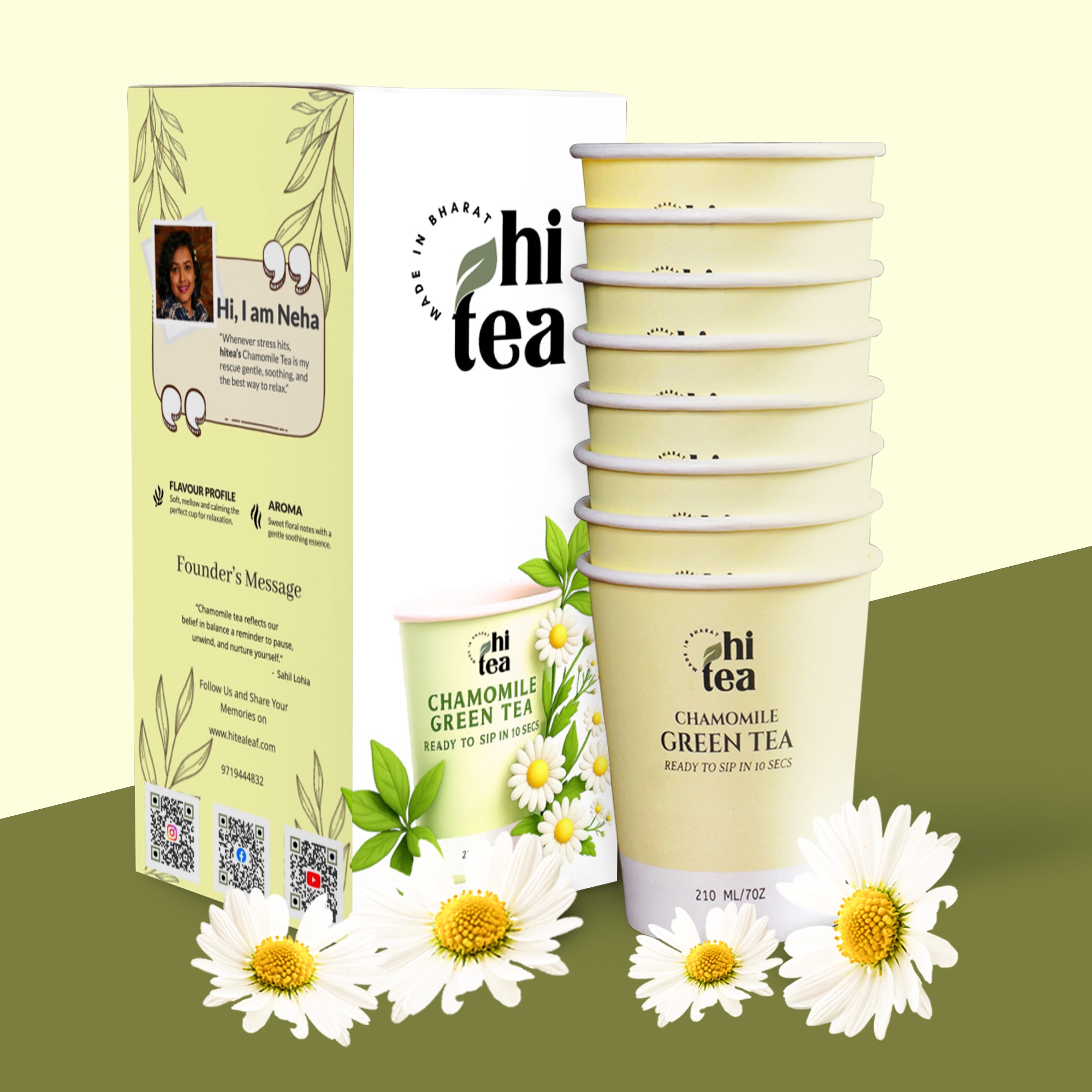 Chamomile Green Tea | 8 Instant Cups – Just Add Hot Water