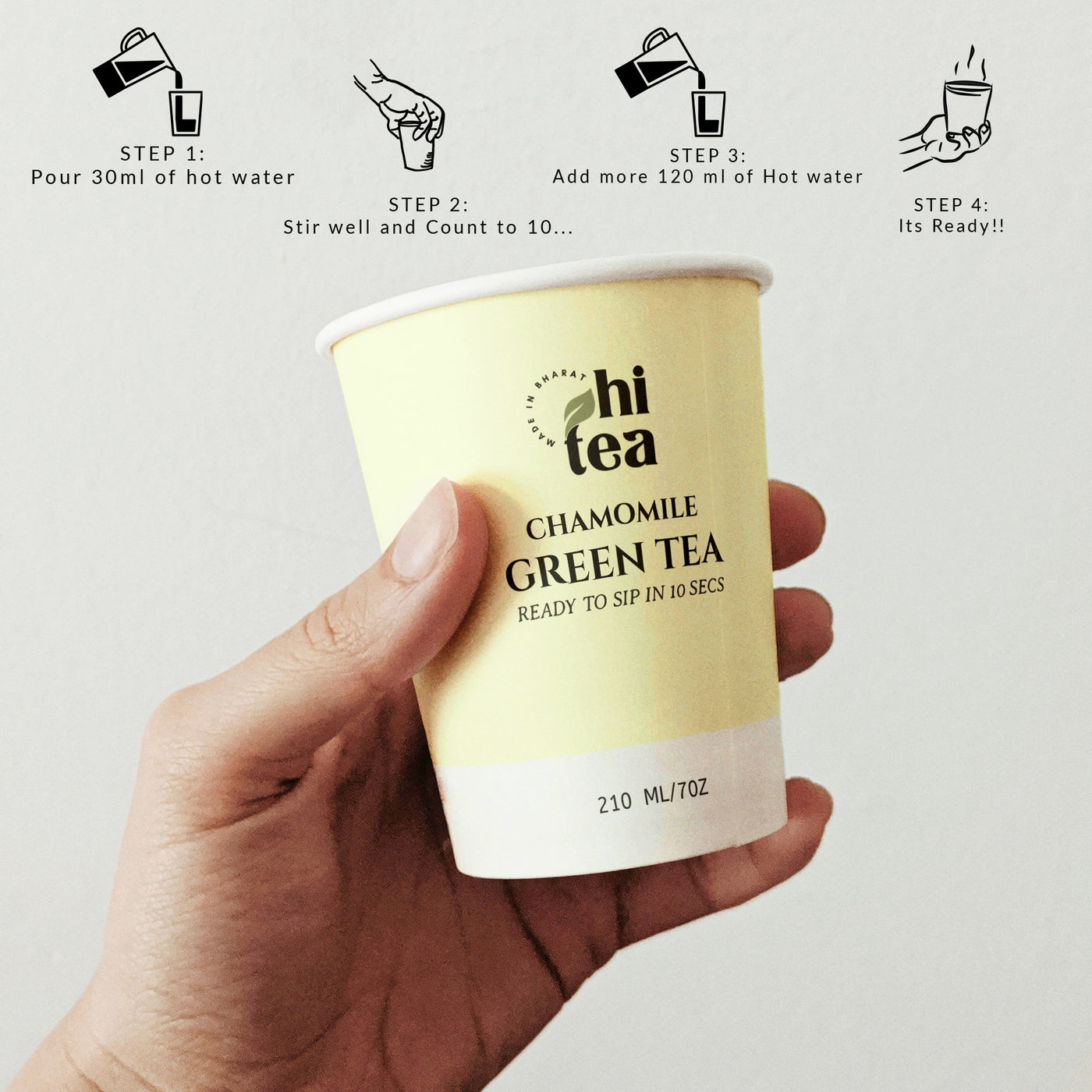 Ready in 10 seconds — just add hot water.