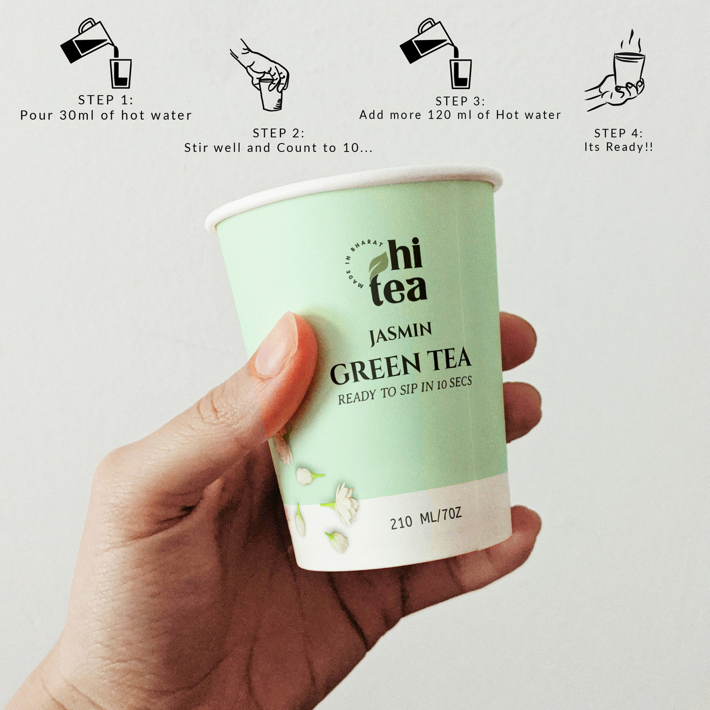 Ready in 10 seconds — just add hot water.