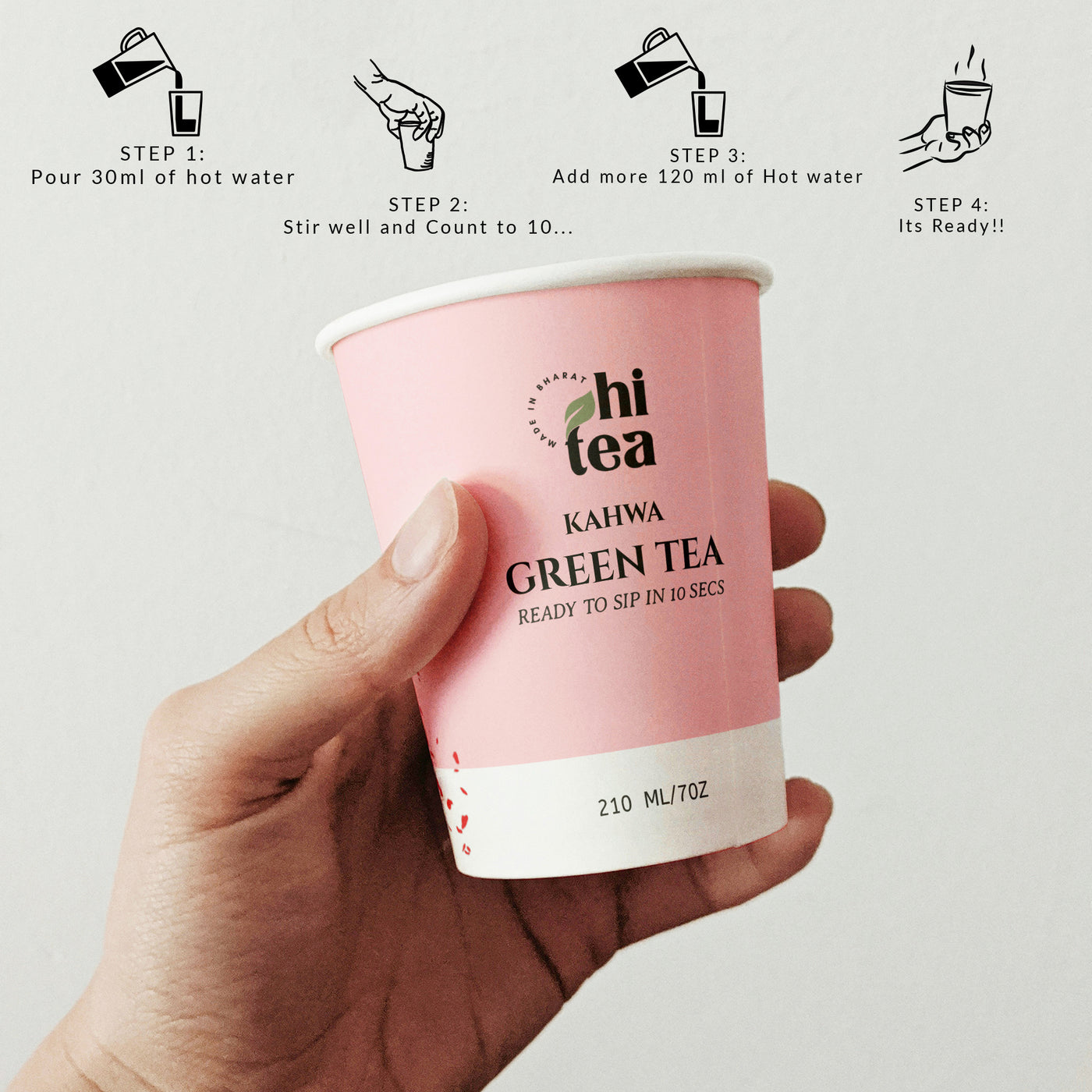 Ready in 10 seconds — just add hot water.