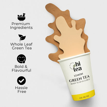 Kahwa Green Tea & Lemon Green Tea - Pack of 2 (16 Cups )