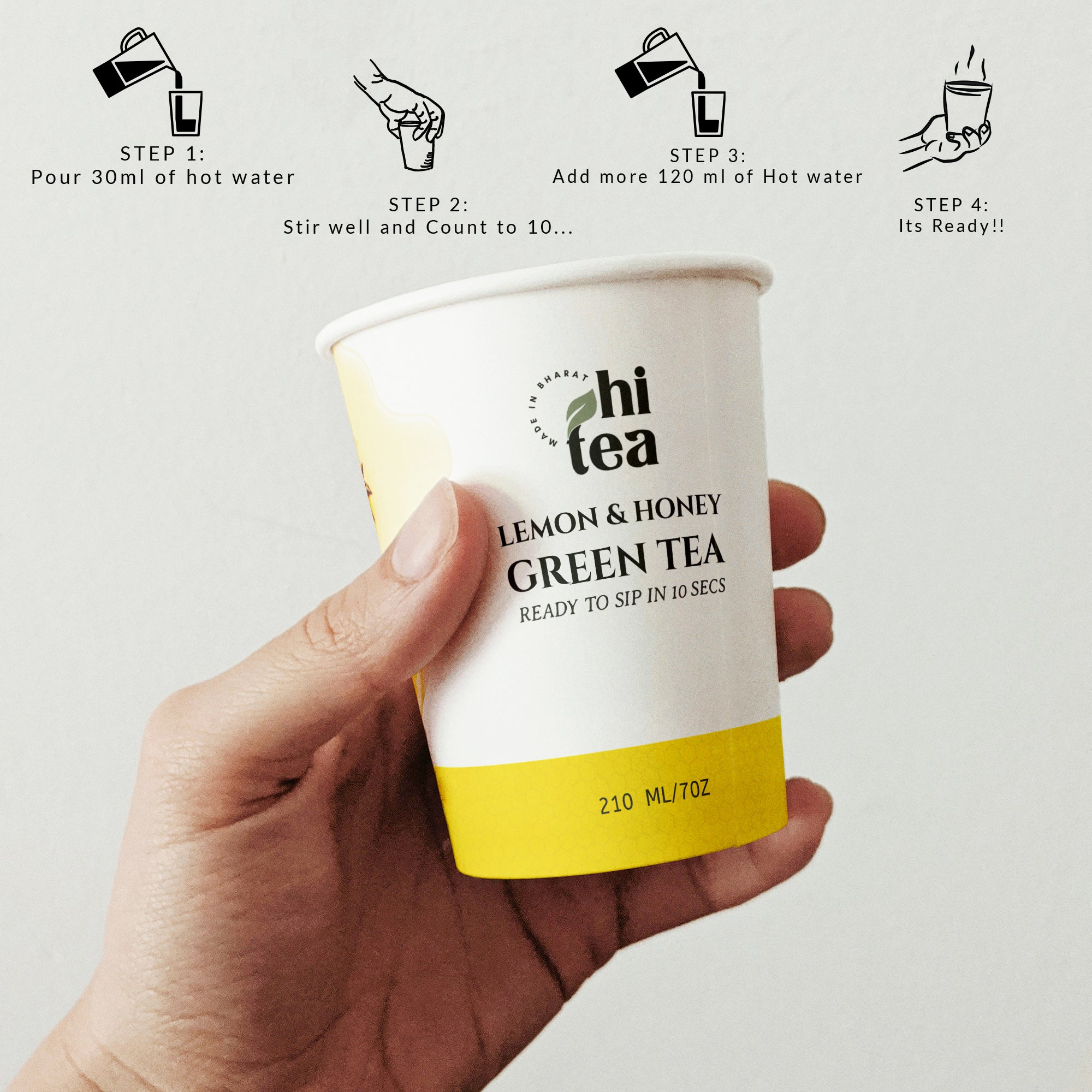 Lemon Honey Green Tea | 8 Instant Cups – Just Add Hot Water