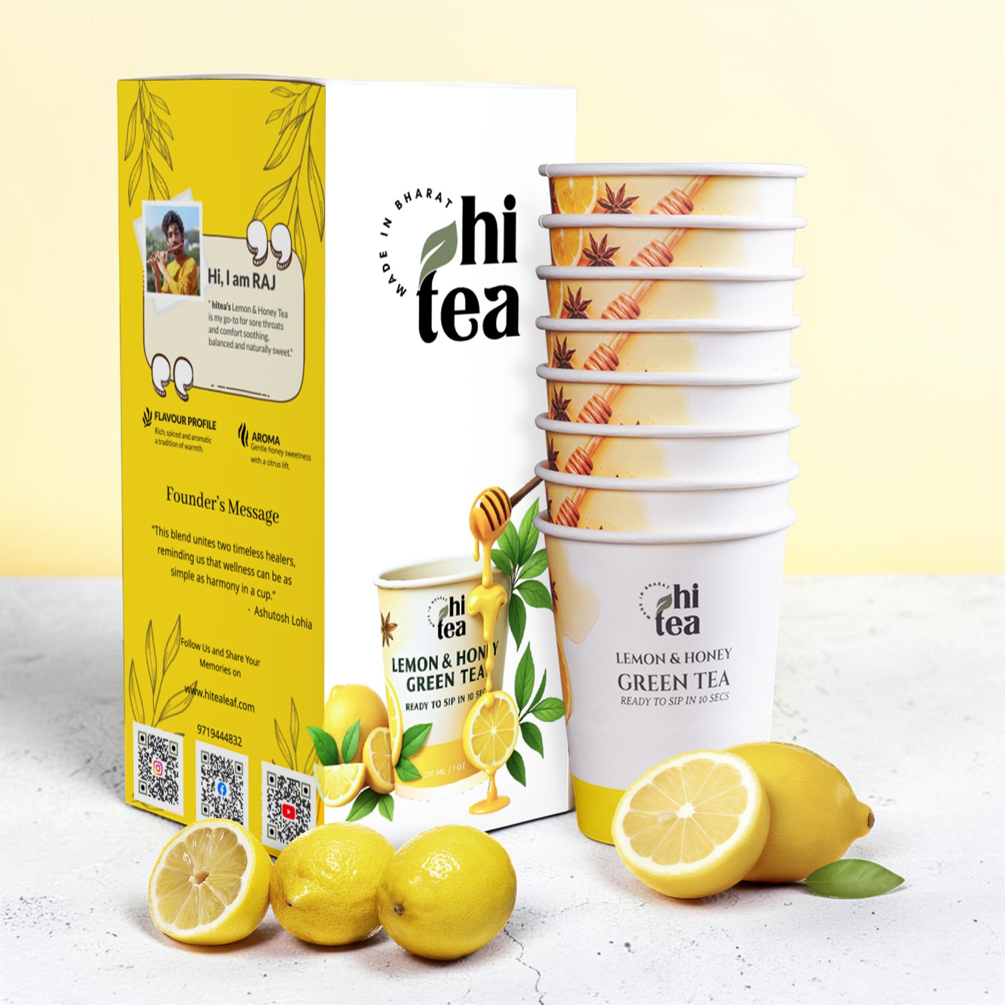 Lemon & Honey Green Tea Instant Cups